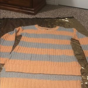 Peach and gray sweater